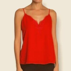 NWT SOCIALITE Faire Red Hot Lace Trim Camisole Top XS